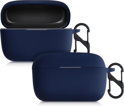 kwmobile Hoes geschikt voor JBL Live 300TWS - Siliconen cover voor oordopjes in donkerblauw