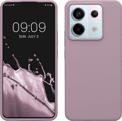 kwmobile telefoonhoesje geschikt voor Xiaomi Redmi Note 13 Pro 5G / Poco X6 5G - Hoesje met siliconen coating - Smartphone case in licht oudroze