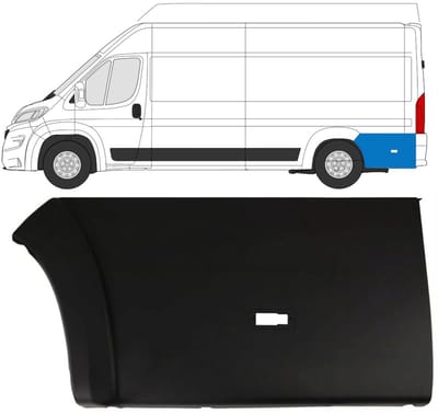 Achterste zijlijst sierlijst voor Fiat Ducato 2018- / Links