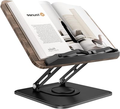 Boekenstandaard - Leeshouder - Handsfree Lezen - 360 Graden Draaibaar - 34 x 23 cm - Zwart