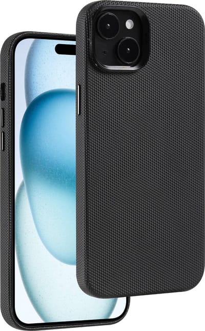 Hoesje Geschikt voor iPhone 15 Plus Rugged hoesje Zwart - Duurzaam en Heavy Duty Beschermhoes voor Optimale Bescherming