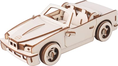 De Bouwplaats BMW 740-i Cabrio - Houten 3D Puzzel Bouwpakket - 39 onderdelen