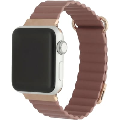 123watches bandje Magna - Leer - roze - 44 · 45 · 46 & 49 mm - Geschikt voor Apple Watch series 1/2/3/4/5/6/7/8/9/10/11/12/SE/SE2/SE3/Ultra/Ultra 2/Ultra 3/Ultra 4