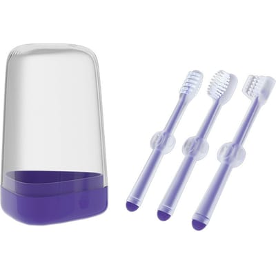 3 Stuks Kat Tandenborstel Hoge Veiligheid Silicone Duurzaam Comfortabele Grip Gemakkelijk te Gebruiken Kleine Hond Tandenborstel white