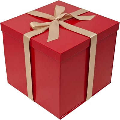 Cadeauverpakking Doos - Geschenkdoos met Deksel - Feestelijke Cadeaus - Robuust Karton met Lint