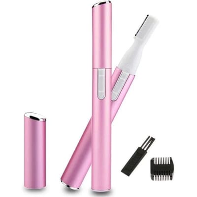 Hoge Kwaliteit Praktische Elektrische Gezicht Wenkbrauw Schaar Tondeuse Mini Draagbare Vrouwen Body Scheerapparaat Remover Blade Scheermes Te Koop roze