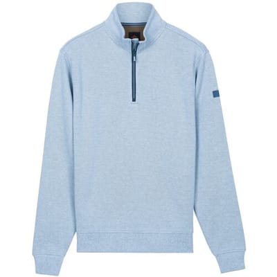 Baileys Trui Sweat Half Zip Subtle Faux Uni Two-Tone Sky Blue / male