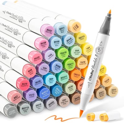 Alcohol Markers - Kleurpotloden - Pastel - Dubbelpuntige Borstel- en Fijntip - Voor Creatieve Illustraties