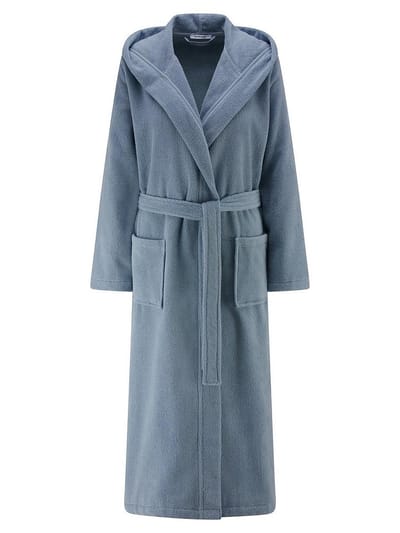 Lange badjas capuchon Van Peter Hahn blauw
