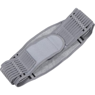 Ceinture de soutien lombaire pour le bas du dos avec sangles réfléchissantes pour la course à pied, l'escaladeM gray