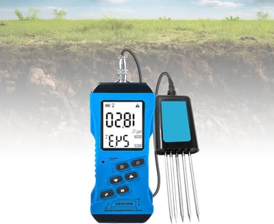 Bodemtester - Bodemvochtsensor Bodemanalyzer - Planten Verzorgen - 7-in-1 Metingen - N/P/K pH Vocht - Grijs