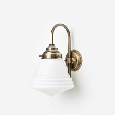 Wandlamp Luxe School Small Meander Brons - Art Deco Trade