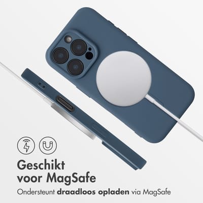 imoshion Hoesje - Geschikt voor Apple iPhone 16 Pro - Color Backcover geschikt voor MagSafe - Donkerblauw