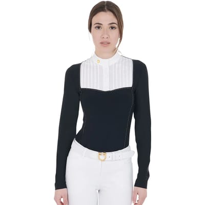 Wedstrijdrij polo met lange mouwen voor dames Equestro
