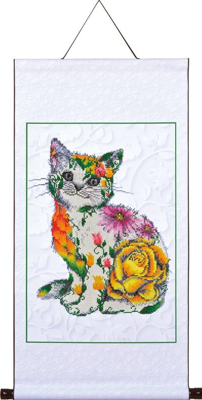 DD17.005 Diamond Dotz® - 41,4x61,2cm Flower Puss Scroll
