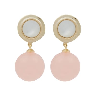 Rose Ball Earrings Gold 16K