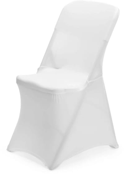 HENDI stoelhoes - polyester-elastaan tricot - strijkvrij, rekbaar, machinewasbaar - 54x44x(h)84 cm - wit - voor evenementen en horeca