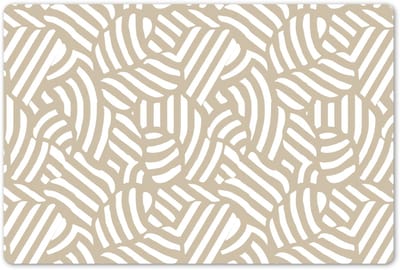 Placemats 45x30 cm - Placemat kunststof - 1 stuk - Abstract - Modern - Beige - Borden onderleggers - Decoratie voor op tafel - Keuken tafeldecoratie accessoires - Vinyl onderlegger - Tafelversiering