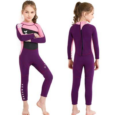 Kid Wetsuit uit één stuk neopreen zwempak, zonwerend voor surfen, duiken, zwemmen, varen in de winter XXL