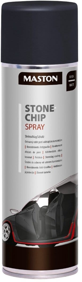 Maston Stonechip coating - anti-steenslag - zwart - 500 ml - spuitbus verf
