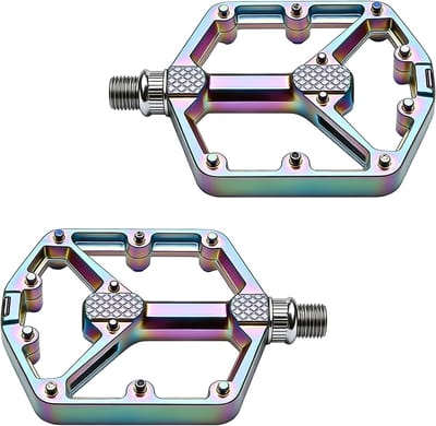 Aluminium fietspedalen 9/16 inch met anti-slip nagels, viervoudige lagers voor mountainbike, racefiets en stadsfiets, kleurrijk en duurzaam