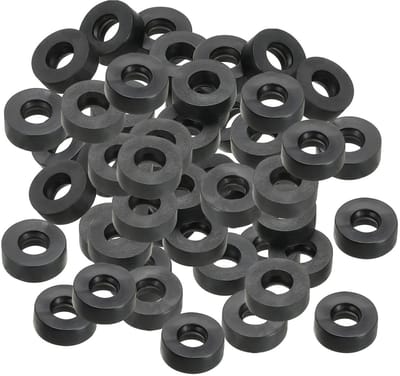 Rubber Washers Set - 60 Stuks Ronde Dichtingen van 3mm ID tot 8mm OD voor Tap en Tube Bevestiging, Zwart, Dichtingsrubber voor Schroefbevestigingen