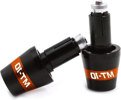 Stuureinden Motorfiets - Stuurgrepen Uiteinden - Trillingen Verminderen - CNC Aluminium - 7/8'' 22mm - Oranje