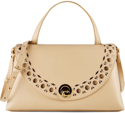 Coccinelle Nikla Schoudertas Leder 34.5 cm - Dames - sandshell