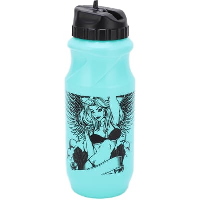 Bouteilles d'eau pour vélo 650 ml Bouteille facile à nettoyer Bouche élargie Bec verseur rétractable Bouteille de sport pour le cyclisme bleu clair