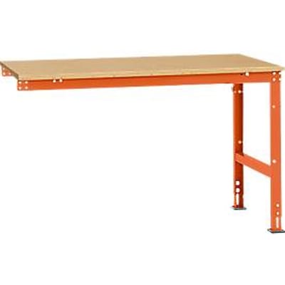 Manuflex aanbouwtafel UNIVERSAL Standaard, tafelblad multiplex, 1500 x 1000, roodoranje