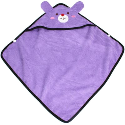 Huisdier Badjas Zacht Sterk Absorberend Sneldrogend Capuchon Microvezel Kat Hond Badhanddoek voor Teddy Puppy M(for 4-6.5kg) paars