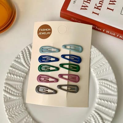 10 stuks/zak Zoete snoepkleur Waterdruppelvormige haarspelden voor meisjes Haarclips BB Haarspeld Barrettes Hoofddeksel Kinderen Haaraccessoires