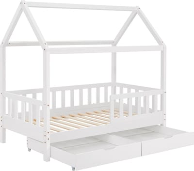 Kinderbed Marli - 80 x 160 cm - Wit - Incl. bedlades