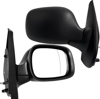 BILMAX Rechter Buitenspiegel Vervanging voor Renault Kangoo 2003–2009 Elektrisch Verstelbaar, 5-Pins, Zwart, Handmatig Inklapbaar (Passagierszijde)