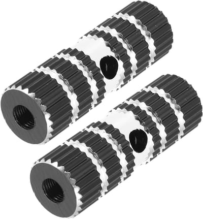 Fiets Voetsteunen - Pedalen Extensies - Extra Zitten - Aluminium Legering - 7 x 2 cm - Zwart