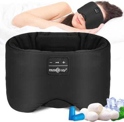 Zijden Slaapmasker met Bluetooth Hoofdtelefoon voor Ontspanning en Comfort