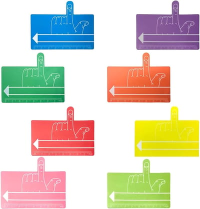 Vinger Focus Overlay - Leesliniaal Dyslexie - Hulp bij Lezen - Gekleurde Patroon Overlay - 8 stuks - Gekleurd