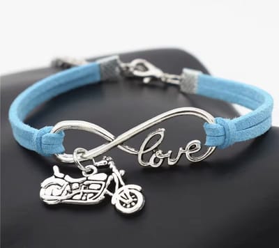 12Getit Armbandje turquoise met motor hangertje