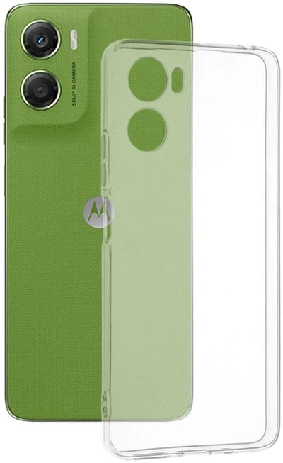 Hoesje geschikt voor Motorola Moto G06 - Techsuit Clear Silicone Back Cover - Transparant