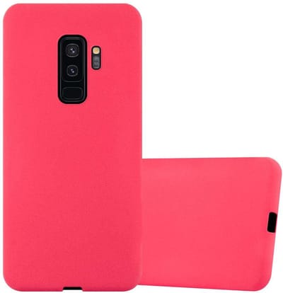 Cadorabo Hoesje geschikt voor Samsung Galaxy S9 PLUS in FROST ROOD - Beschermhoes gemaakt van flexibel TPU silicone Case Cover
