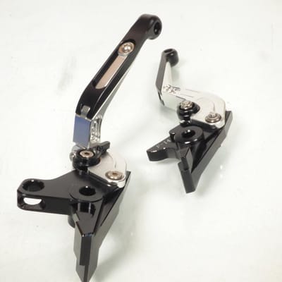 Levier frein droit Sifam pour Moto Kawasaki 1200 ZRX 2001 à 2006 alu CNC noir / paire Neuf