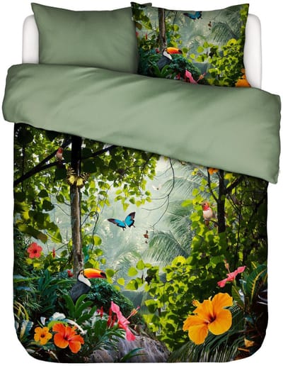 Essenza Gabriel Dekbedovertrek Groen - Tweepersoons – 200x200/220 cm
