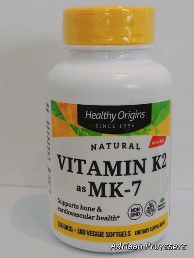 Vitamine K2 as MK-7, Natural, 100 mcg, 180 Veggie Softgels | Healthy Origins