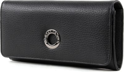 MANDARINA DUCK Leren Portemonnee Mellow Leather L Purse L Nero Zwart Veelkleurig