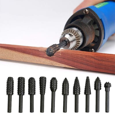 10-delige Set Stalen Rotary Burr Assortiment voor Bewerken en Frezen