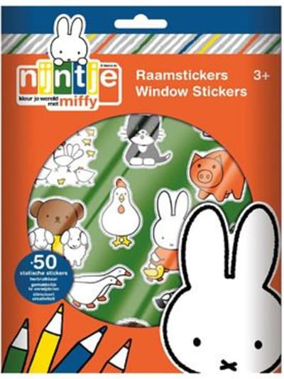 Nijntje raamstickers, niet permanente verplaatsbare stickers met speelachtergrond - educatief speelgoed junior vanaf 3 jaar - Bambolino Toys