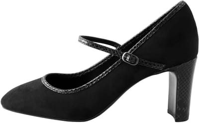 Next - Dames - Mary Jane-schoenen met ronde neus en blokhak - Zwart