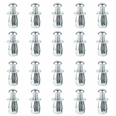 20 Stuks M4 x 20 Holle Metalen Ankers, Zware Holle Wandankers voor Bevestiging en Decoratie op Gipsplaten en Cavity Wanden