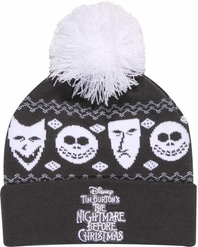 The Nightmare Before Christmas Jack Misfits Unisex Beanie - grijs/wit - Standard