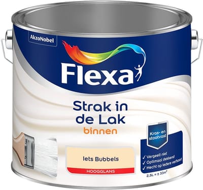 Flexa - Strak In De Lak Binnenlak Hoogglans - Iets Bubbels - Mengverf - 2,5 L